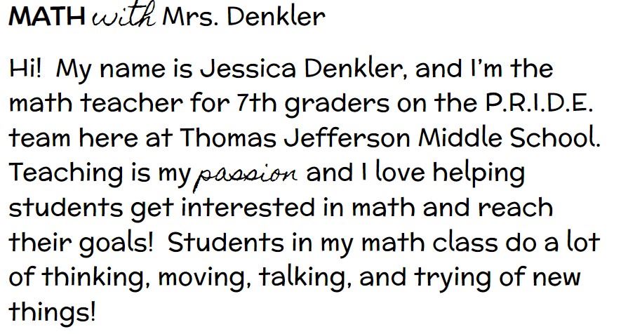 Math with Mrs. Denkler