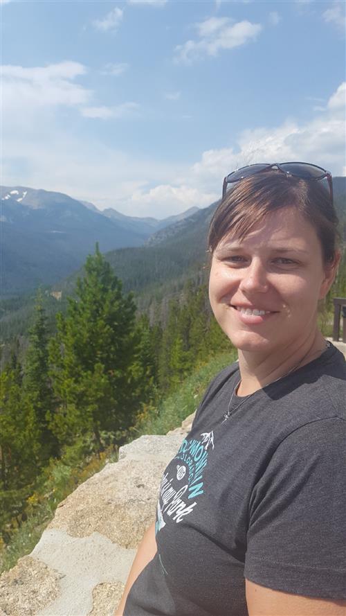 Mrs. Gregory at Rocky Mountain National Park 