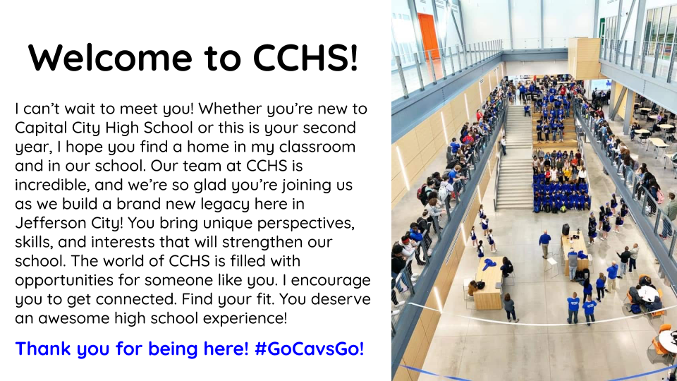 Welcome to CCHS! 