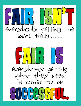 Fair isn't everyone getting the same