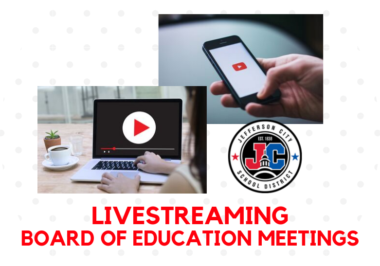 Livestreaming Board of Education Meetings Graphic