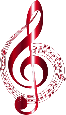 red treble clef