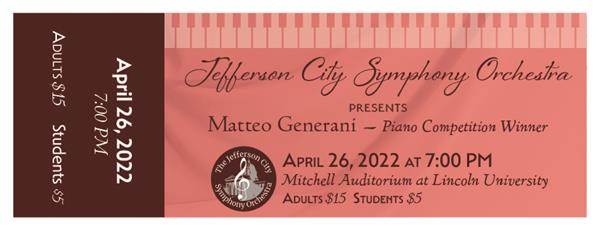 JCSO April Concert Ticket