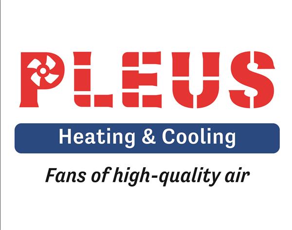 Pleus Heating and Cooling Logo Design